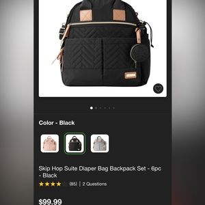 Skip hop diaper bag! In great condition